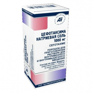 Купить  Цефотаксим пор д/р-ра д/в/в и в/м введ фл 1г №1