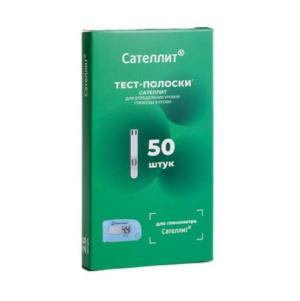 Купить  Сателлит тест-полоски к глюкометру ПКГ-02 №50