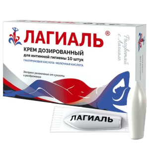 Купить  Лагиаль 10 шт крем для интимной гигиены дозированный