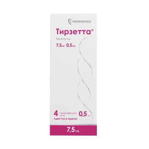 Купить  Тирзетта 7,5 мг 0,5 мл 4 шт раствор для подкожного введения шприцы в автоинжекторах
