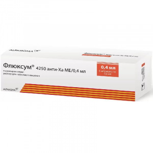 Купить  Флюксум р-р д/п/к введ 4250МЕ анти-Ха/0,4мл шпр 0,4мл №6