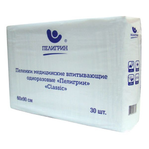 Купить  Пеленки впитыв однораз Пелигрин Классик 60смX90см №30 н/стер
