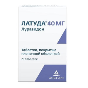 Латуда 40 мг 28 шт таблетки покрытые пленочной оболочкой Купить Латуда 40 мг 28 шт таблетки покрытые пленочной оболочкой