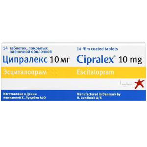 Купить  Ципралекс таб по 10мг №14