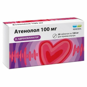 Купить  Атенолол Реневал 100 мг 30 шт таблетки