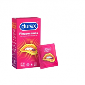 Купить  Durex Pleasuremax Emoji презервативы с ребрами и пупырышками 12 шт.