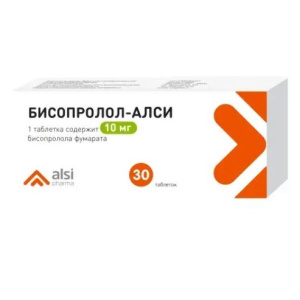 Купить  Бисопролол-Алси таблетки 10мг №30