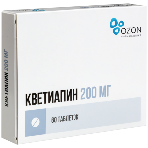 Купить  Кветиапин таблетки ппо 200мг №60