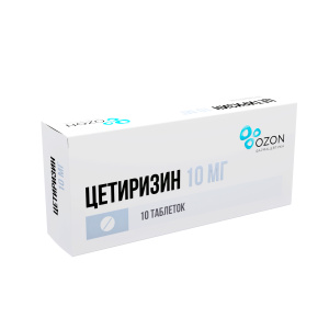 Купить  Цетиризин таб ппо 10мг №10