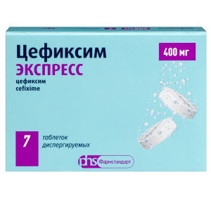 Купить  Цефиксим Экспресс 400 мг 7 шт таблетки диспергируемые