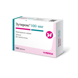 Купить  Эутирокс таб 100мкг №100