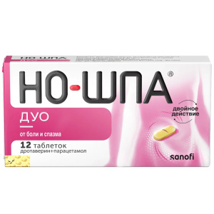 Купить  Но-шпа Дуо таб 40мг+500мг №12