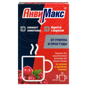 Купить  АнвиМакс 5 г 3 шт порошок для приготовления раствора для приема внутрь клюква