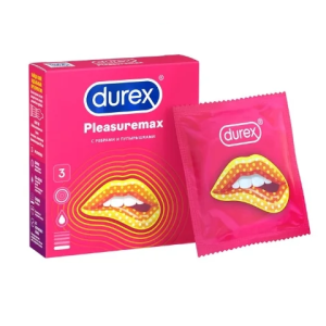 Купить Durex Pleasuremax презервативы с ребрами и пупырышками 3 шт.