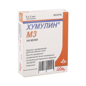 Купить  Хумулин М-3 раствор д/п/к введ 100ЕД/мл картр 3мл №5