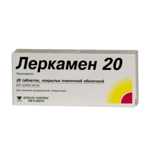Купить  Леркамен 20 таблетки покрытые пленочной оболочкой 20мг №28
