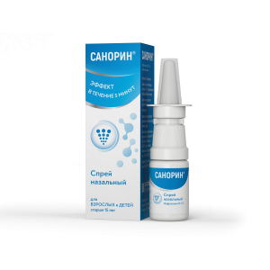 Купить  Санорин спрей наз 0,1% 10мл