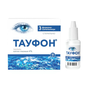 Тауфон капли глазн 4% фл-кап 10мл №3