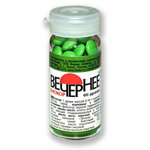 Купить  Вечернее Биокор драже №60