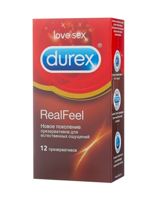 Купить  Durex RealFeel презервативы для естественных ощущений 12 шт.