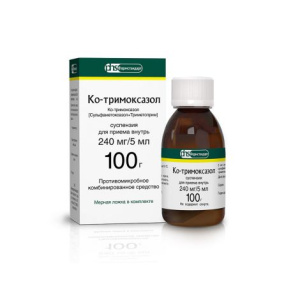 Ко-Тримоксазол сусп д/внутр примен 240мг/5мл 100мл