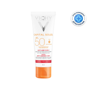 Купить  Vichy Capital Ideal Soleil уход антивозрастной с антиоксидантами 3в1 SPF50+, 50мл