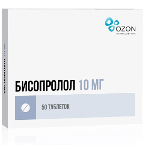 Купить  Бисопролол 10 мг 50 шт таблетки покрытые пленочной оболочкой