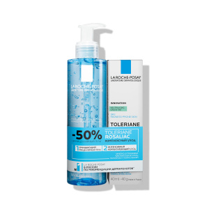 Купить  La Roche-Posay набор Toleriane Rosaliac AR уход корректирующий против покраснений 40 мл + Toleriane гель для лица и век мицеллярный 195 мл