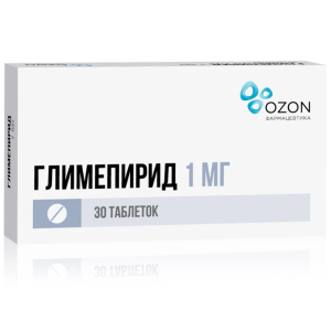 Купить  Глимепирид таблетки 1мг №30