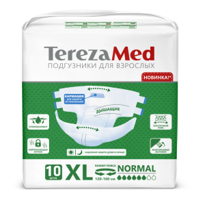 Купить  TerezaMed Normal 10 шт подгузники-трусы для взрослых размер XL