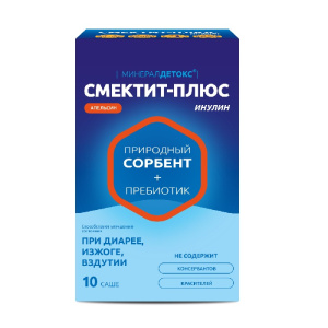 Купить  Минерал Детокс Смектит-плюс Инулин пор д/внутр примен саше №10 апельсин