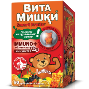 Купить  ВитаМишки Иммуно + пастилки жев 2,5г №60 облепиха