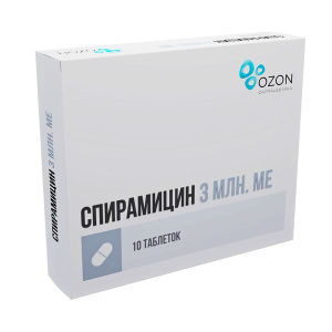 Купить  Спирамицин 3 млн МЕ 10 шт таблетки покрытые пленочной оболочкой
