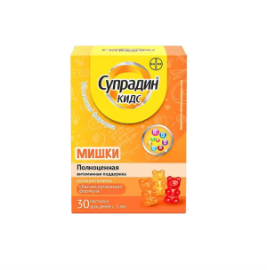 Купить  Супрадин Кидс Мишки пастилки жев 4г №30