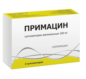 Купить  Примацин 100 мг 3 шт суппозитории вагинальные
