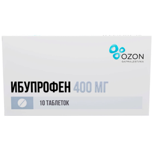 Купить  Ибупрофен 400 мг 10 шт таблетки покрытые пленочной оболочкой