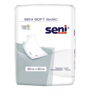 Купить  Seni Soft Basic пеленки одноразовые 60смX90см №10 (2 капли)
