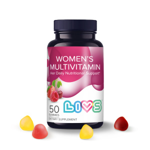 Купить  LIVS Комплекс Мультивитаминов для женщин со вкусом фруктов и ягод (вишня, клубника, малина) пастилки №50