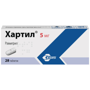 Купить  Хартил 5 мг 28 шт таблетки