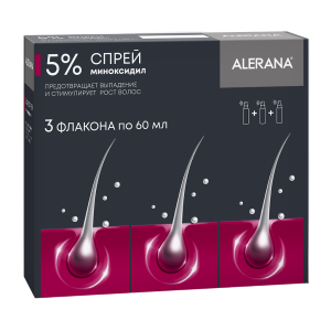 Купить  Alerana спрей для наружного применения 5% 60мл №3 от выпадения волос