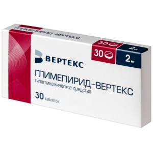 Купить  Глимепирид таб 2мг №30