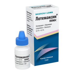 Купить  Лотемаксин Плюс 0,5% + 0,3% 5 мл капли глазные