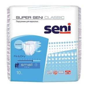 Купить  Seni Super Classic подгузники р.S №10 (6 капель)