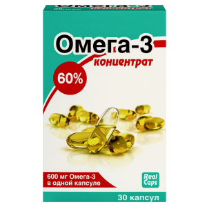 Купить  Реалкапс Рыбий жир Концентрат Омега-3 1000 мг 30 шт капсулы
