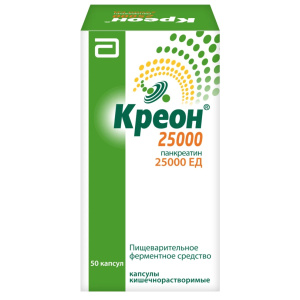 Купить  Креон 25000 капс кишечнораств №50