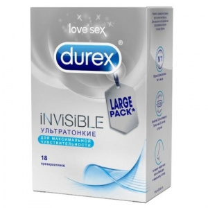 Купить Durex Invisible презервативы ультра тонкие 18 шт. 