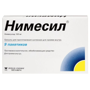 Купить  Нимесил гранулы д/сусп д/внутр 100мг пак 2г №9