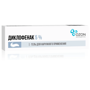 Купить  Диклофенак гель д/наружн примен 5% туб 50г
