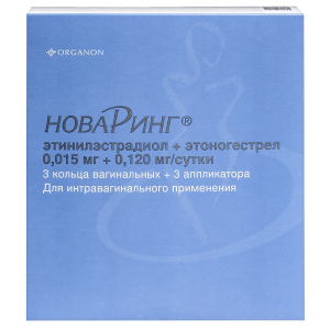 НоваРинг кольцо ваг 15мкг+120мкг №3 с аппликатором Купить НоваРинг кольцо ваг 15мкг+120мкг №3 с аппликатором