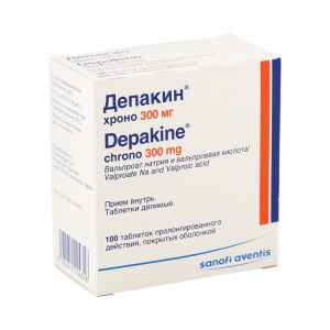 Депакин Хроно таб по пролонг 300мг №100 Купить Депакин Хроно таб по пролонг 300мг №100